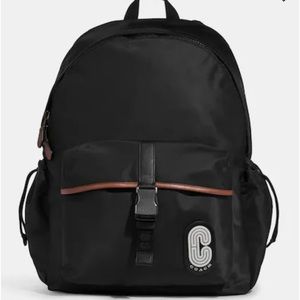 NWT Coach black max nylon backpack